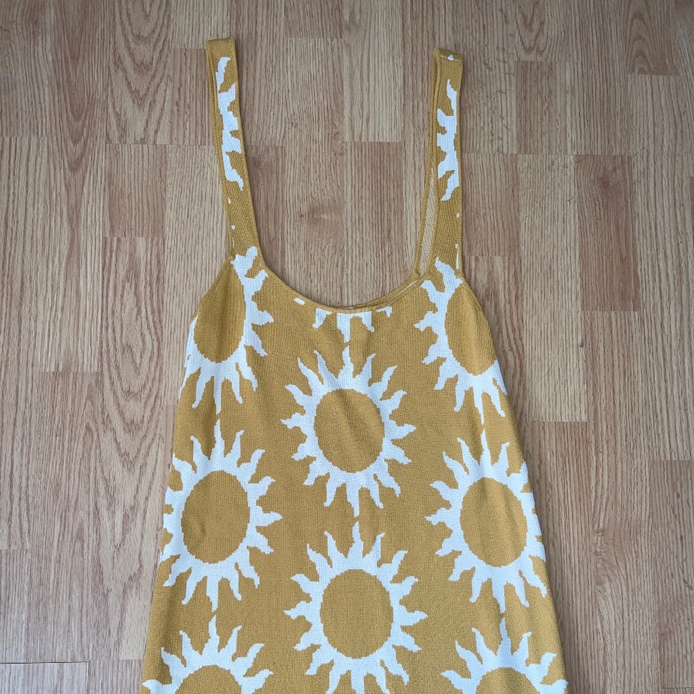 Show Me Your Mumu Mellow Mini Dress in Paradise Sun Knit Yellow Size Medium - Picture 6 of 9